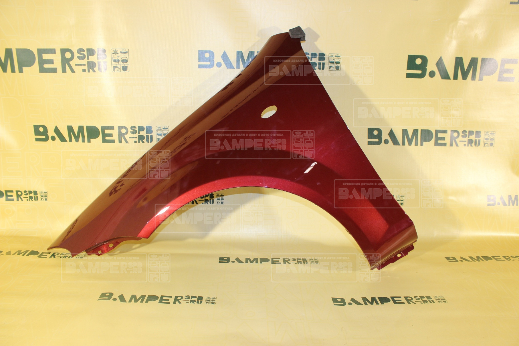 Крыло левое Chevrolet Lacetti 2004-2013 хетчбэк 70U, RGA, Red Rock Красный металлик