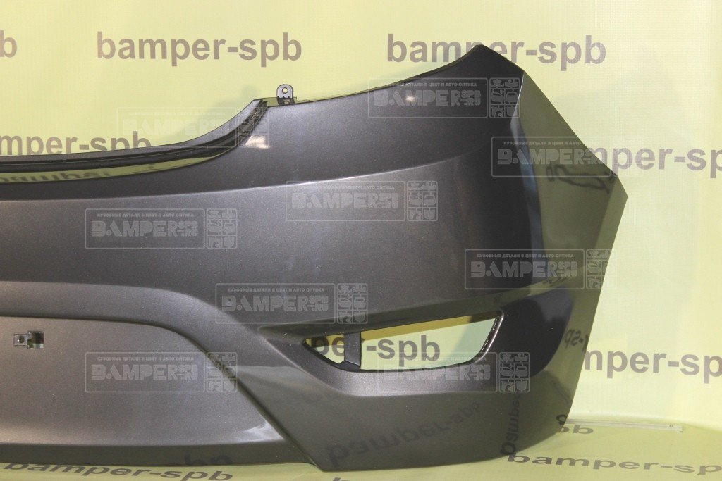 Бампер задний Hyundai Solaris 1 2011-2014 хетчбэк SAE Carbon Grey Серый