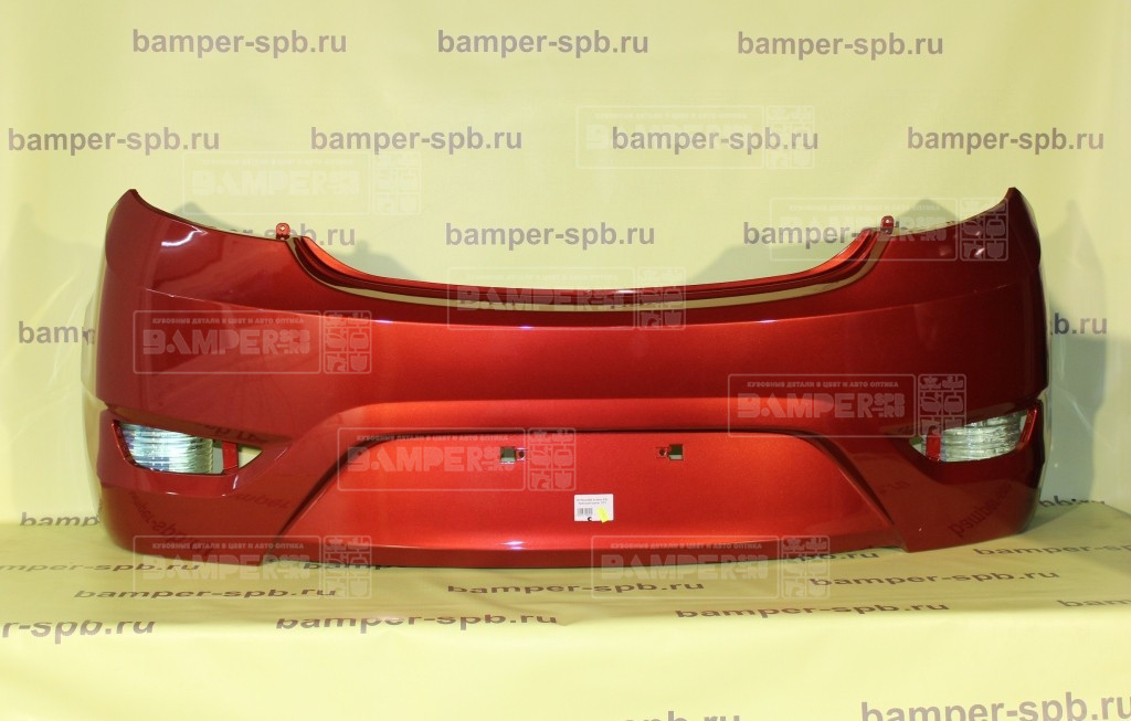 Бампер задний Hyundai Solaris 1 2011-2014 хетчбэк TDY Garnet Red Красный