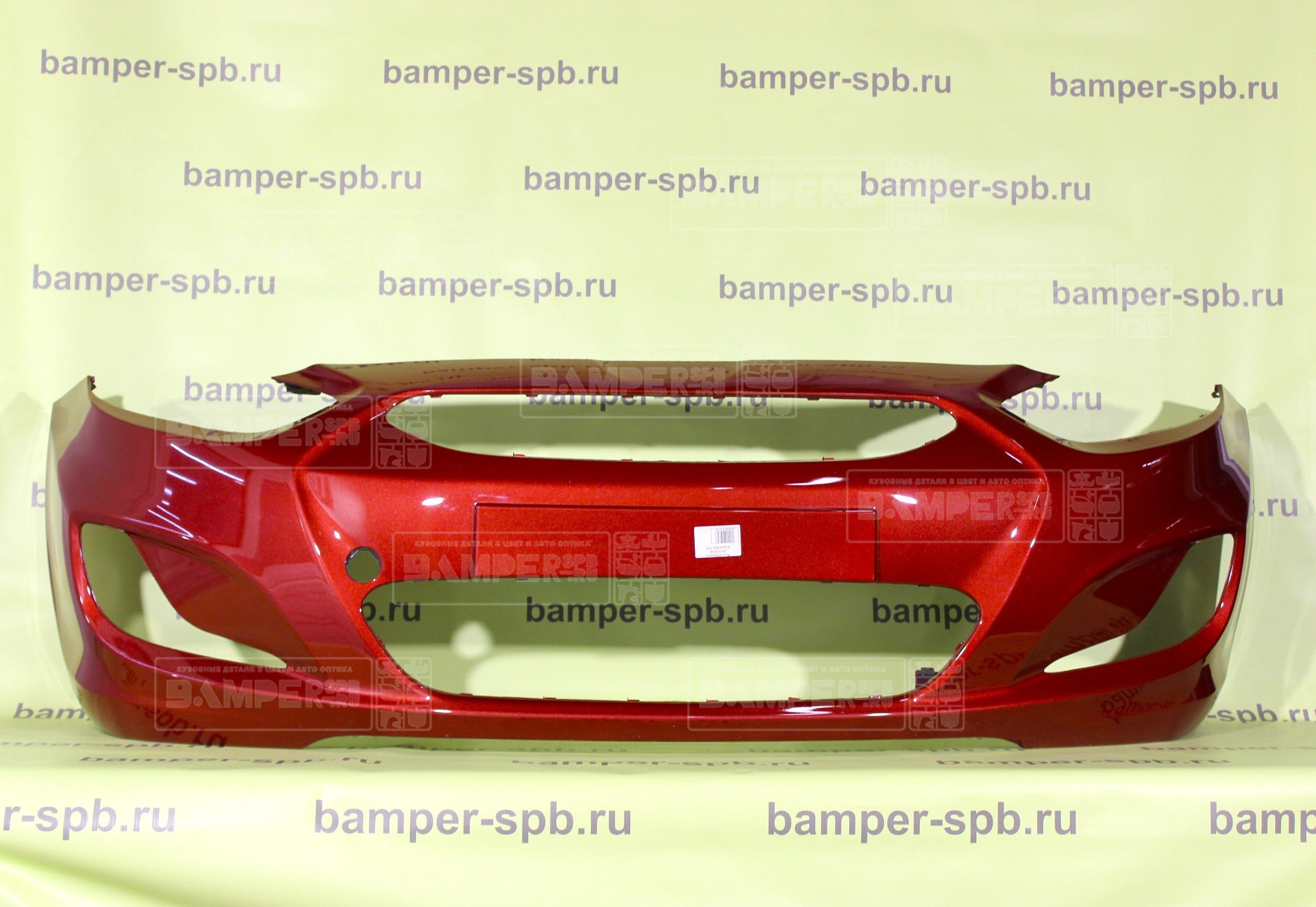 Бампер передний Hyundai Solaris 1 2011-2015 TDY Garnet Red Красный