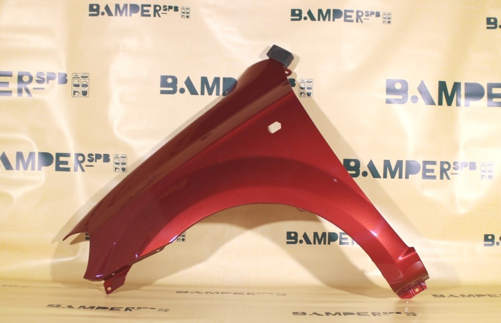 Крыло Chevrolet Aveo Т250 2006-2011 левое  06U, GQV Flame Red Красный