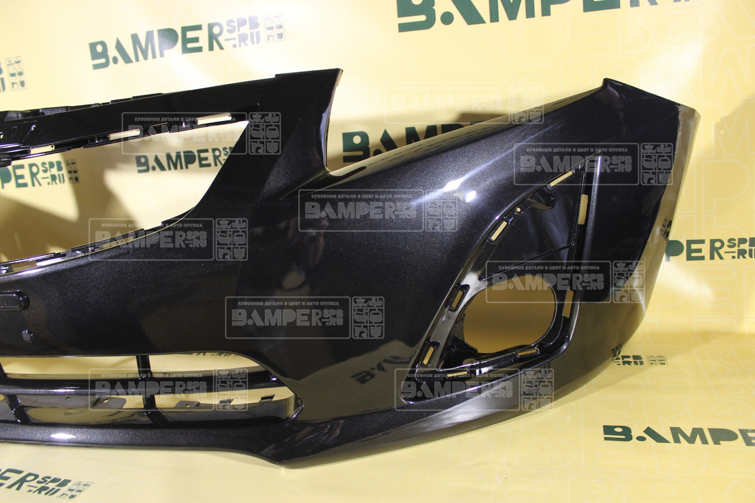 Бампер передний Chevrolet Cruze рестайлинг 2013-2016 GAR, 22C Carbon Flash Черный