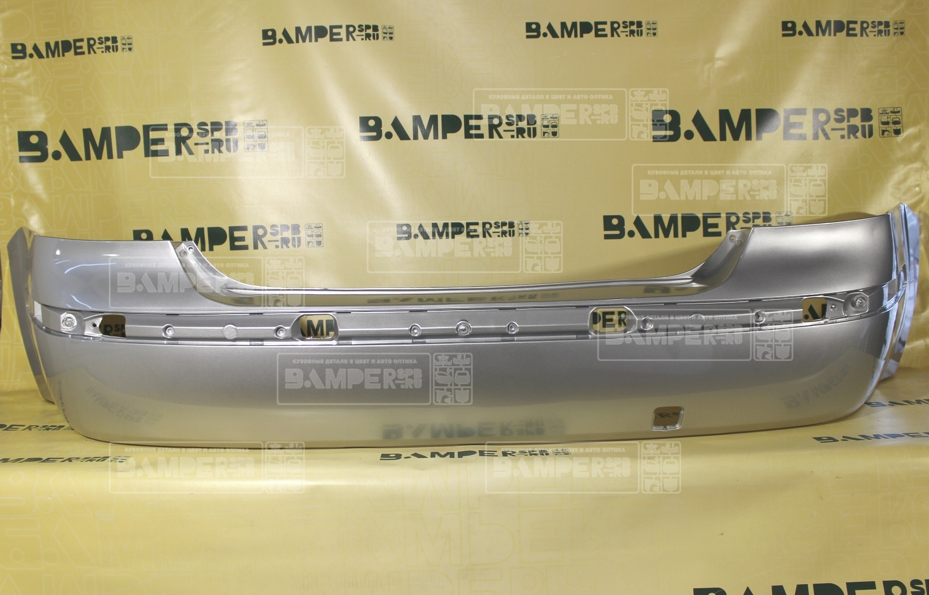 Бампер задний Ford Focus 2 2005-2008 седан 2431, ZJNC Moondust Silver Серебристый