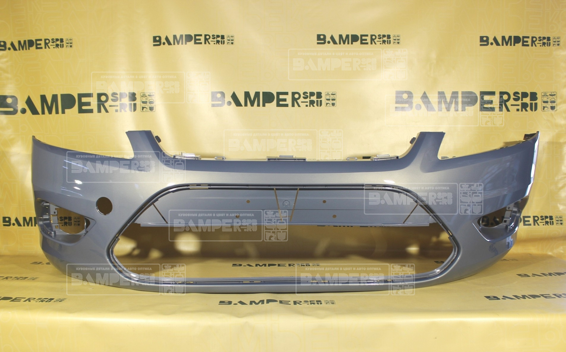 Бампер передний Ford Focus 2 2008-2010 8CKE Avalon Серый, Голубой
