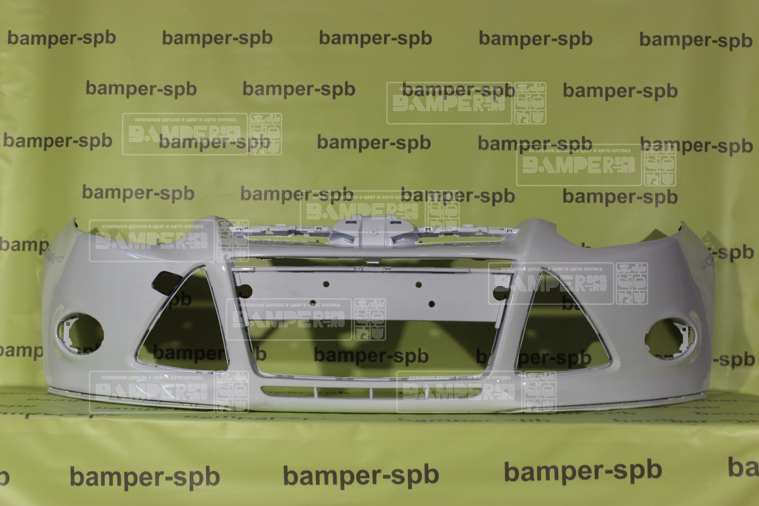 Бампер передний Ford Focus 3 2011-2015 7VTA Frozen White Белый Т.
