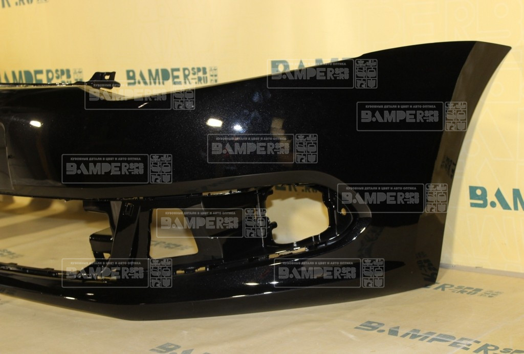 Бампер передний Volkswagen Polo 5 2010-2015 SDN 2T, LC9X Deep Black Черный перламутр