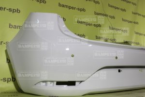 Бампер задний Kia Rio 3 QB 2011-2015 хетчбэк PGU Crystal White Белый