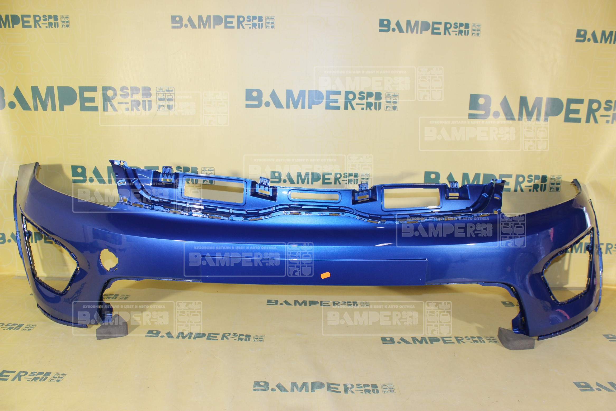Бампер передний верх Kia Rio 4 X-Line 2017-2020 хетчбэк N4B Marina Blue Синий