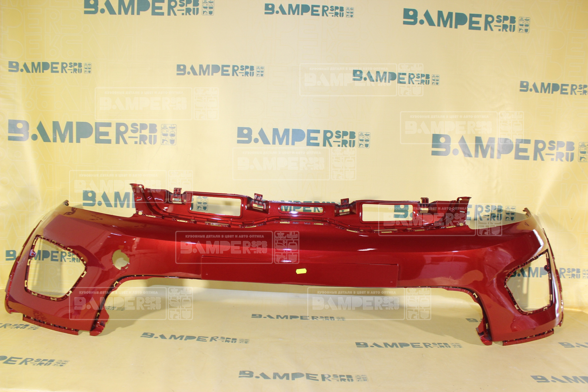 Бампер передний верх Kia Rio 4 X-Line 2017-2020 хетчбэк R4R, PR2 Fiery Red Красный