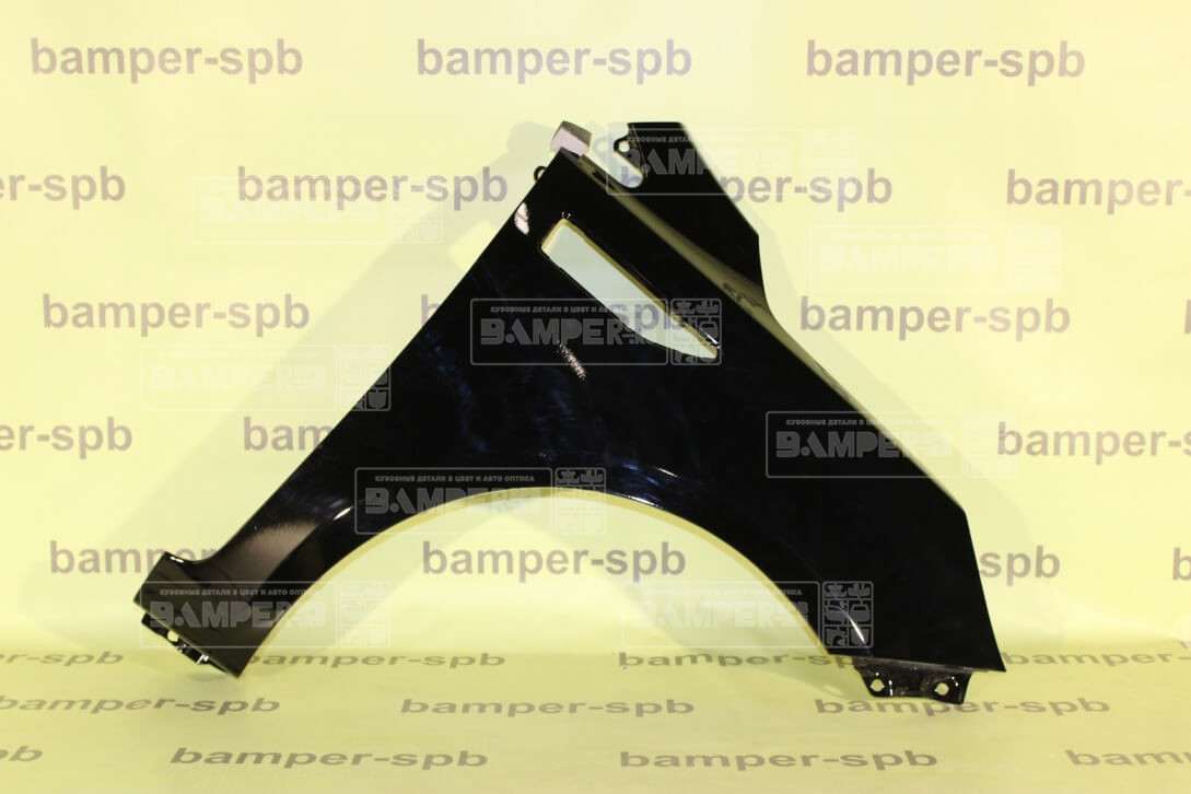 Крыло Kia Rio 3 QB 2011-2017 с отв. под повт. правое MZH Phantom Black Черный