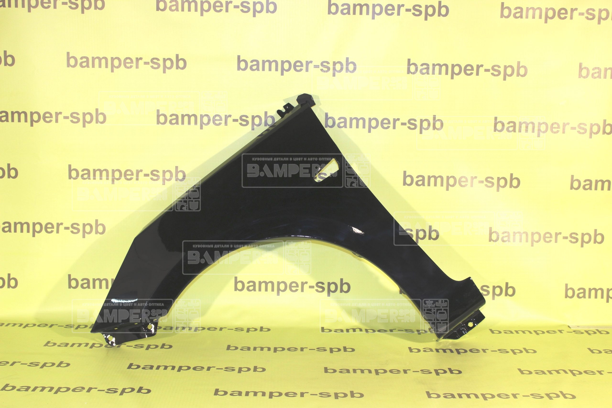 Крыло Hyundai Solaris 1 2011-2017 с отв. под повт. левое  MZH Phantom Black Черный