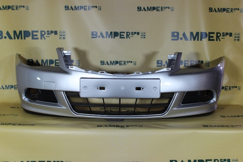 Бампер передний Nissan Almera G15 2012-2019 ZBD Platinum Silver Серебристый