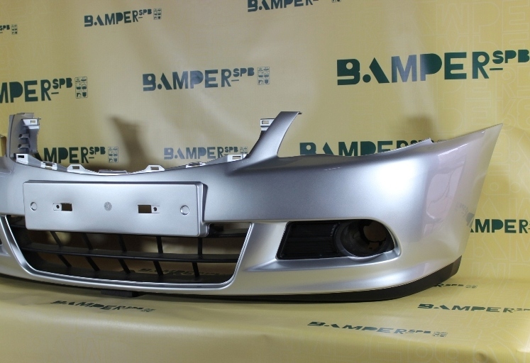 Бампер передний Nissan Almera G15 2012-2019 ZBD Platinum Silver Серебристый