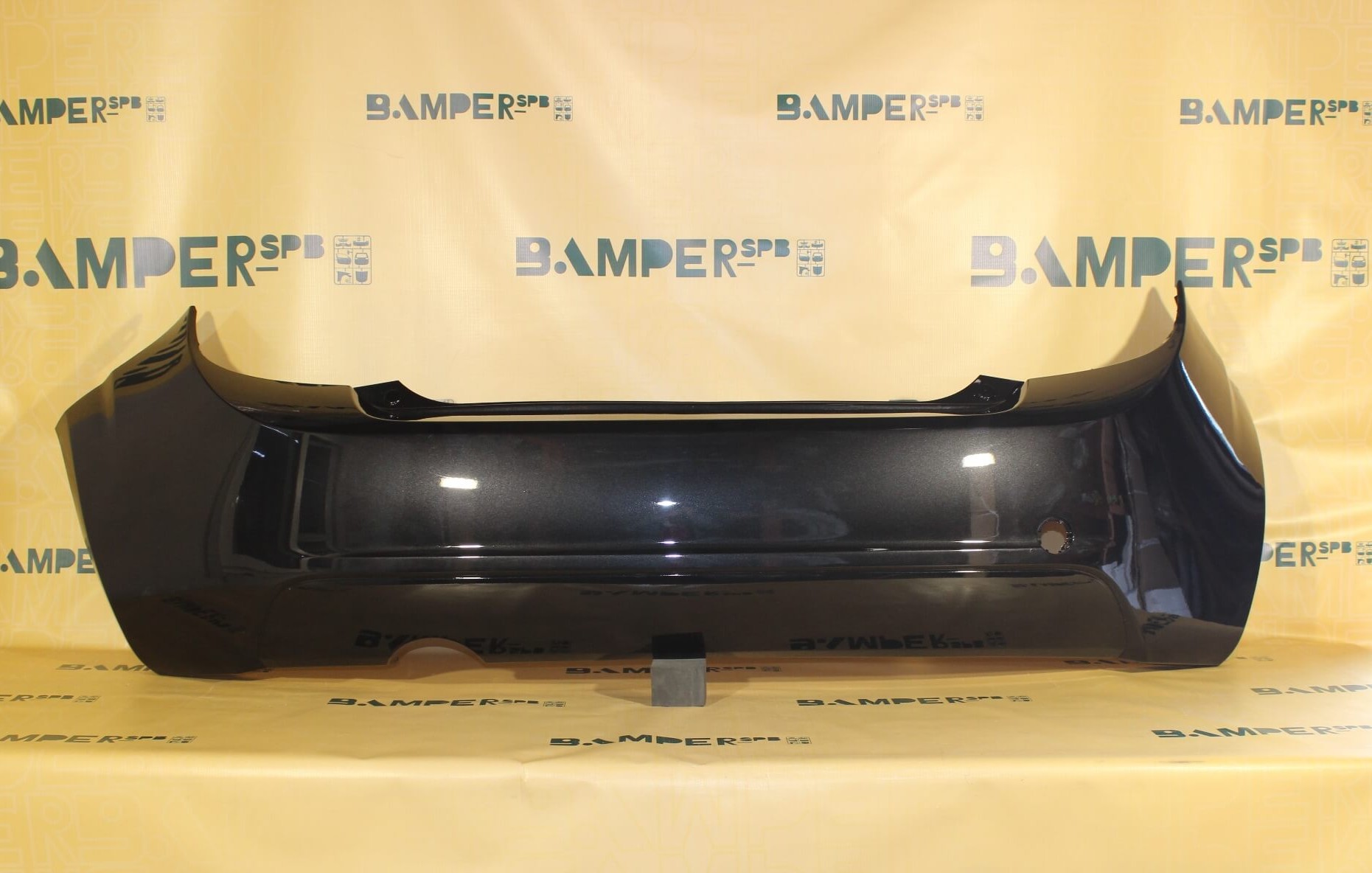 Бампер задний Chevrolet Aveo Т300 2011-2015 хетчбэк GAR, 22C Carbon Flash Черный