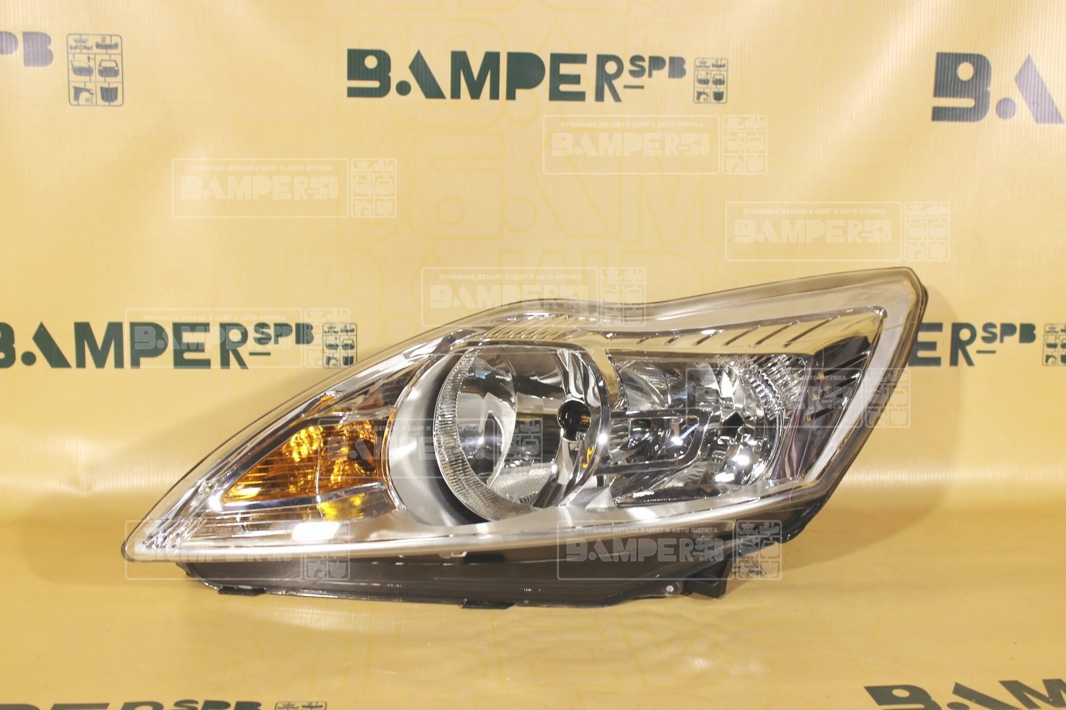 Фара левая Ford Focus 2 2008-2011 галоген светлая, ручная регулировка А.