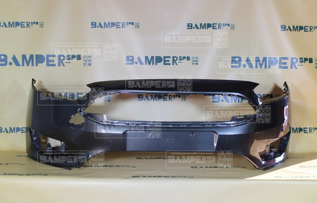 Бампер передний Ford Focus 3 2015-2019 J7, 7325 Magnetic Серый