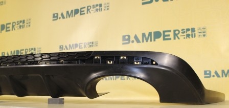 Накладка бампера заднего Kia Optima 4 JF седан, 2018-2020, один круглый вырез под глушитель Э.