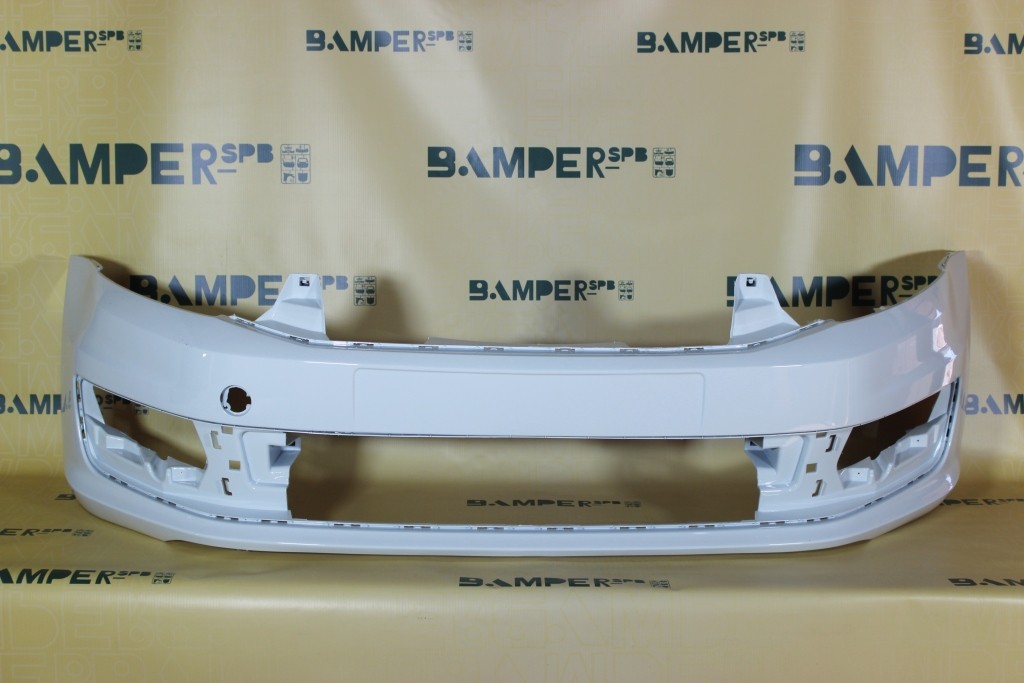 Бампер передний Volkswagen Polo 5 2015-2020 B4, LB9A Candy White Белый