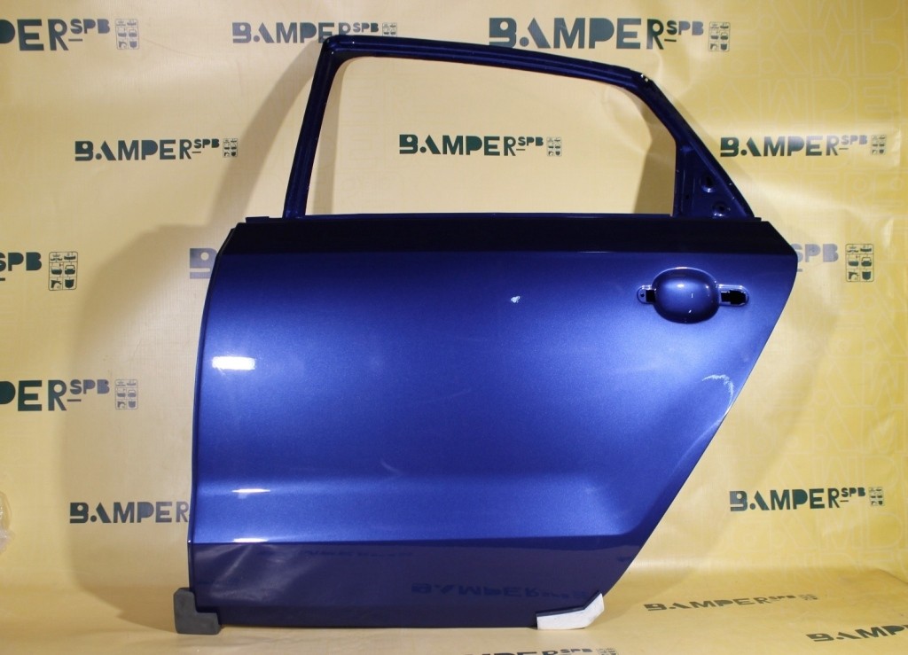 Дверь задняя левая Volkswagen Polo 5 2010-2020 седан 0A, B5K, LB5K Reef Blue Синий