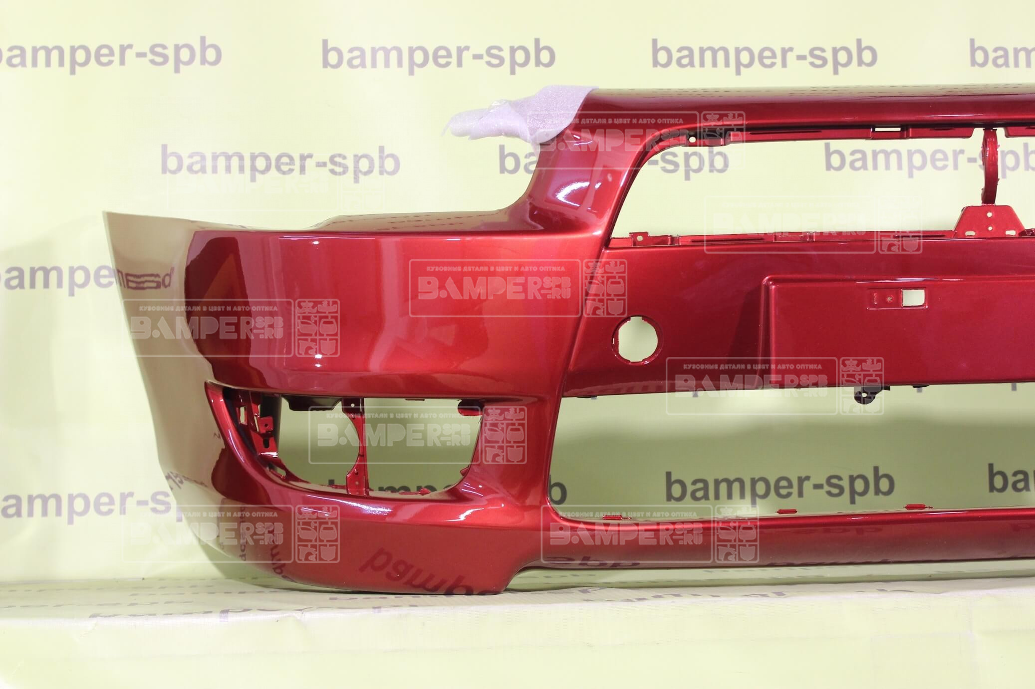 Бампер передний Mitsubishi Lancer 10 2007-2011 P26 Rally Red, Orient, Rouge Metal Красный Т.
