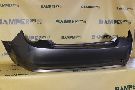 Бампер задний Chevrolet Aveo T300 2011-2015 седан 04U, GQW, CHE04U Urban Grey Серый