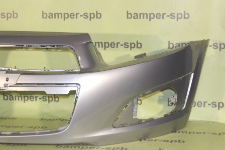 Бампер передний Chevrolet Aveo T300 2011-2015 92U, GCY Poly Silver Серебристый