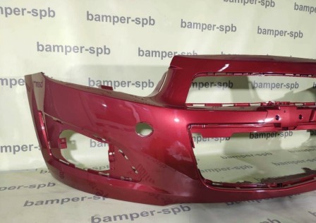 Бампер передний Chevrolet Aveo T300 2011-2015 06U, GQV Flame Red Красный