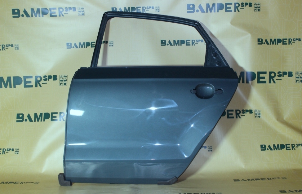 Дверь задняя левая Volkswagen Polo 5 2010-2020 седан Z3, LR5Q Petroleum Blue Серо-синий