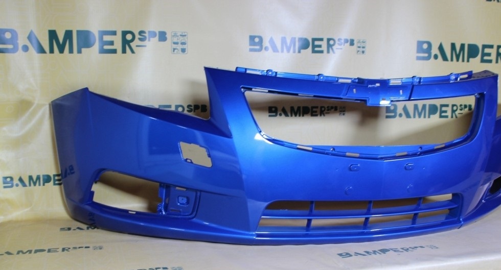 Бампер передний Chevrolet Cruze 2009-2013 GCT Moroccan Blue Синий