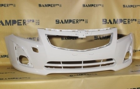 Бампер передний Chevrolet Cruze рестайлинг 2013-2016 GAZ, 40R Summit White Белый Т.