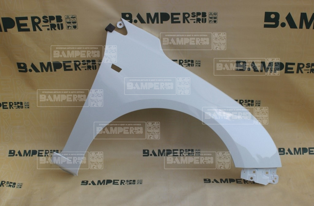 Крыло правое Chevrolet Cruze 2009-2016 с отв. под повт. GAZ, 40R Summit White Белый