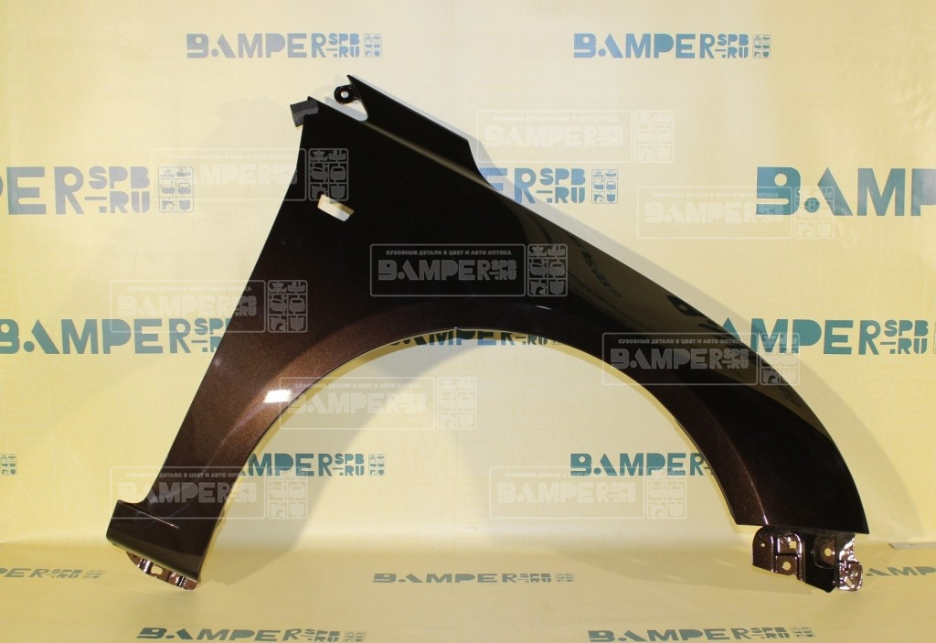 Крыло правое Chevrolet Cruze 2009-2016 с отв. под повт. GOP, 41C Dark Mahagony Коричневый