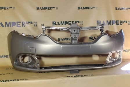 Бампер передний Renault Logan 2 2014-2018 / Sandero 2 2014-2018 KNM Gris Basalte Серый базальт Бежевый