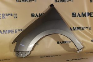 Крыло левое Renault Logan 2 2014-2021 без отв. под повт. KNM Gris Basalte Серый Базальт Бежевый