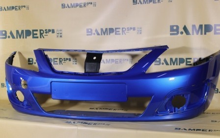 Бампер передний Lada Largus 1 2012-2021 498 Лазурно-синий Т.