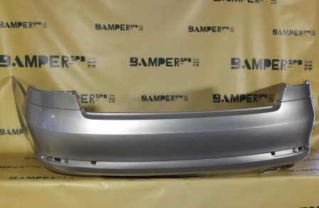 Бампер задний Skoda Octavia 2 A5 2008-2013 8E, LA7W, 9156 Reflex Silver, Brilliant Серебристый