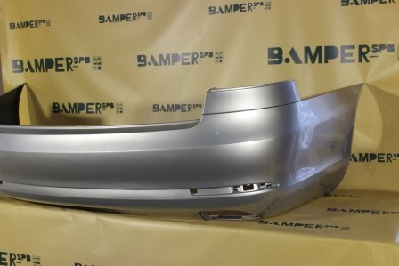 Бампер задний Skoda Octavia 2 A5 2008-2013 8E, LA7W, 9156 Reflex Silver, Brilliant Серебристый