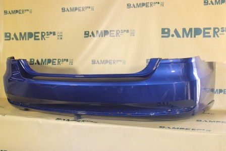 Бампер задний Volkswagen Polo 5 2015-2020 седан 0A, LB5K Reef Blue Синий