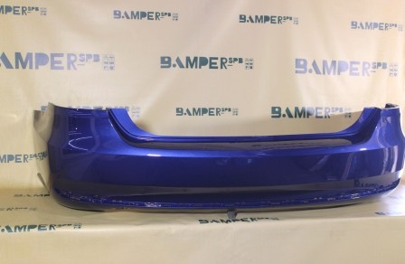 Бампер задний Volkswagen Polo 5 2015-2020 седан 0A, LB5K Reef Blue Синий