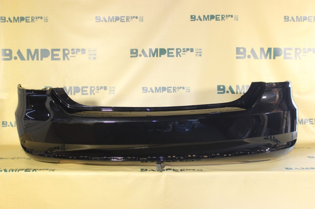 Бампер задний Volkswagen Polo 5 2015-2020 седан 2T, LC9X Deep Black Черный перламутр