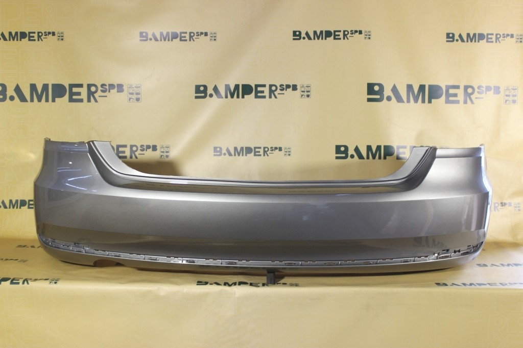 Бампер задний Volkswagen Polo 5 2015-2020 седан K5, LB7W Tungsten Silver Серебристый