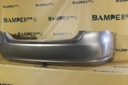 Бампер задний Volkswagen Polo 5 2010-2015 седан K5, LB7W Tungsten Silver Metallic Серебристый Т.