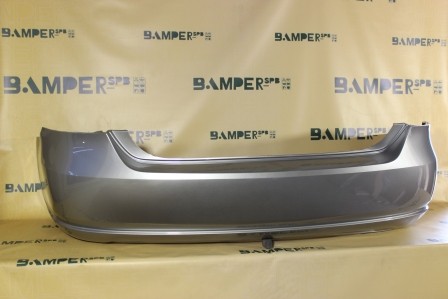 Бампер задний Volkswagen Polo 5 2010-2015 седан K5, LB7W Tungsten Silver Metallic Серебристый Т.
