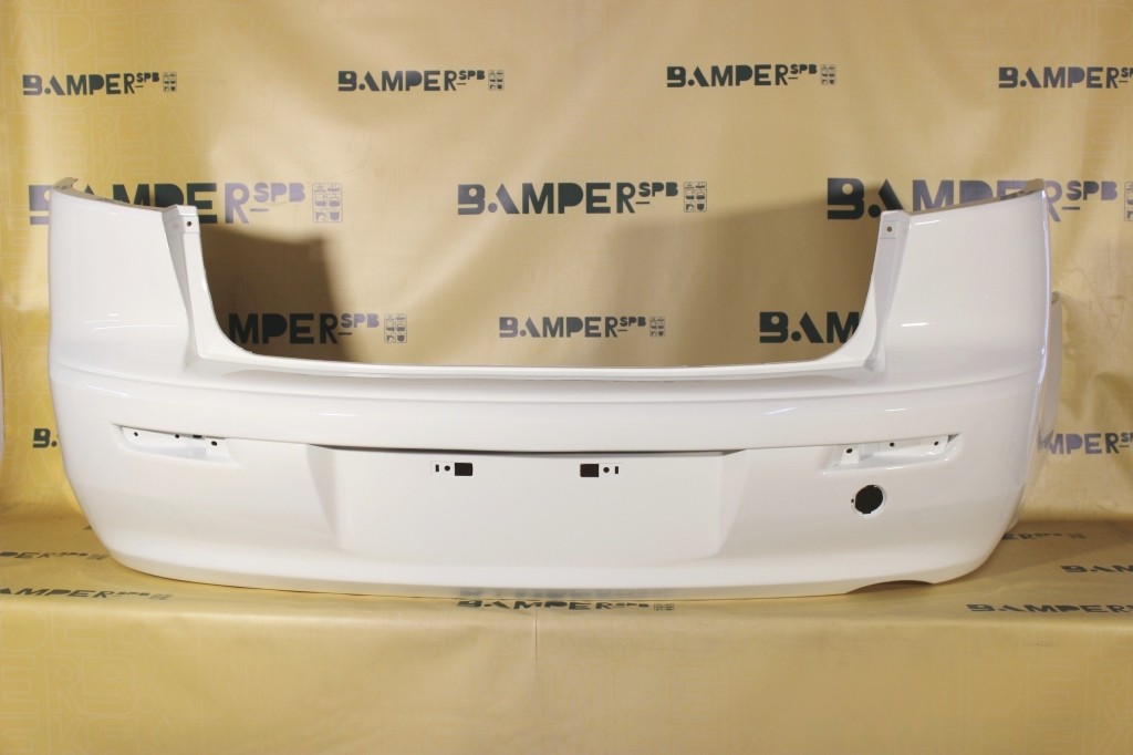 Бампер задний Mitsubishi Lancer 10 2007-нв седан W37, 3E Frost White Белый Т.