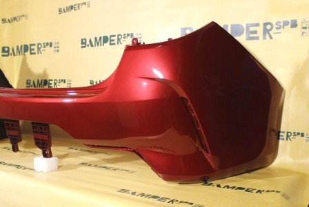 Бампер задний Kia Rio 4 FB 2020-нв R4R, PR2 Fiery Red Красный