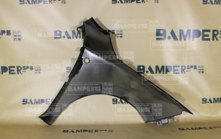 Крыло левое Skoda Rapid 2012- с отв. под повт. 2T, LC9X Deep Black Черный