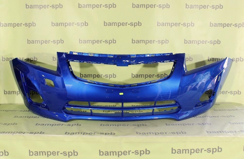 Бампер передний Chevrolet Cruze рестайлинг 2013-2016 GCT Moroccan Blue Синий