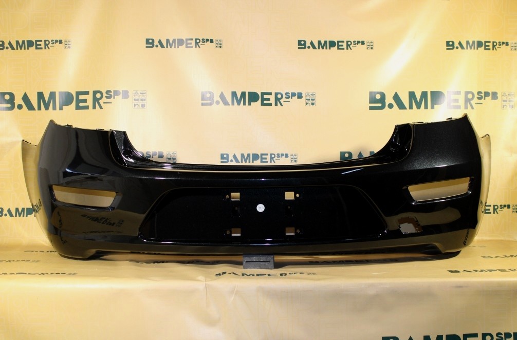 Бампер задний Chevrolet Cruze 2009-2016 хетчбэк GAR, 22C Carbon Flash Черный металлик Т.