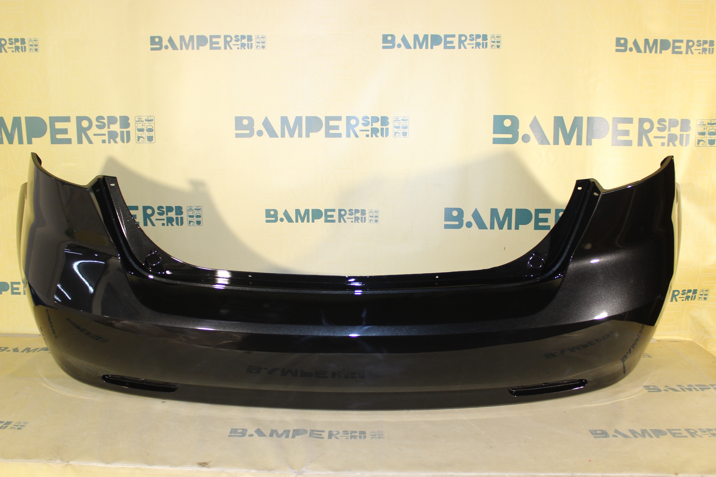 Бампер задний Chevrolet Lacetti 2004-2013 хетчбэк 87U Pearl Black Черный