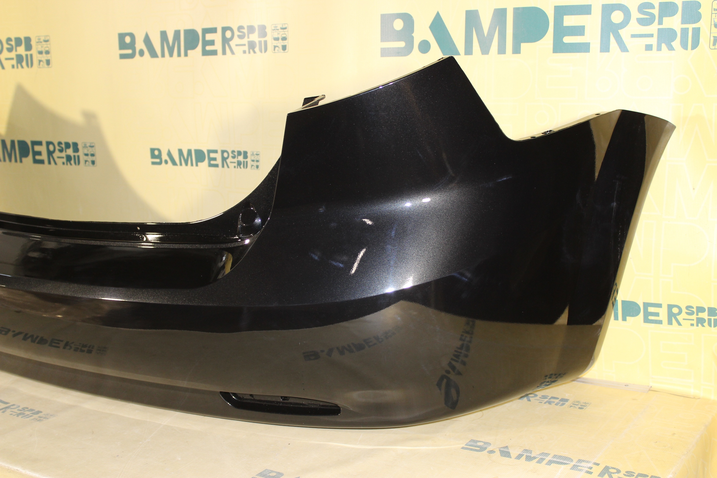 Бампер задний Chevrolet Lacetti 2004-2013 хетчбэк 87U Pearl Black Черный